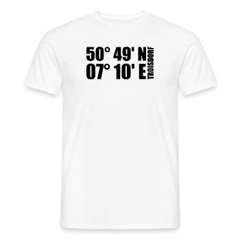 Troisdorf Koordinaten - Männer T-Shirt - Weiß - Vorne - AI Model Male 178 dark (178cm)