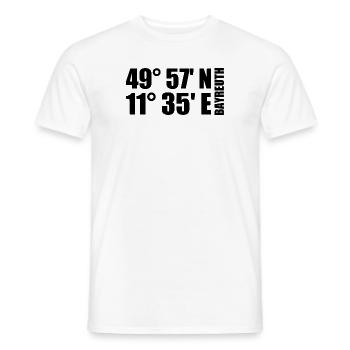 Bayreuth coordinates - Men's T-Shirt - white - Front - AI Model Male 178 dark (178cm)