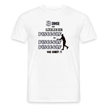 Discgolf Was Sonst Spieler Frisbeegolf Discgolfer - Männer T-Shirt - Weiß - Vorne - AI Model Male 178 dark (178cm)