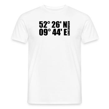 Coordonnées de Langenhagen - T-shirt homme - blanc - Devant - AI Model Male 178 dark (178cm)