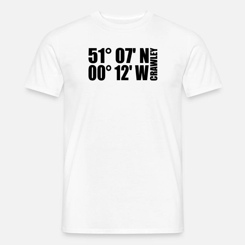 Crawley coordinates - Men’s T-shirt - white