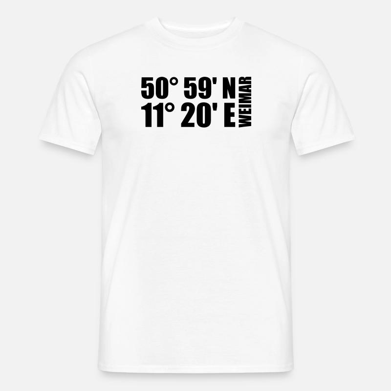 Weimar coordinates - Men's T-shirt - white