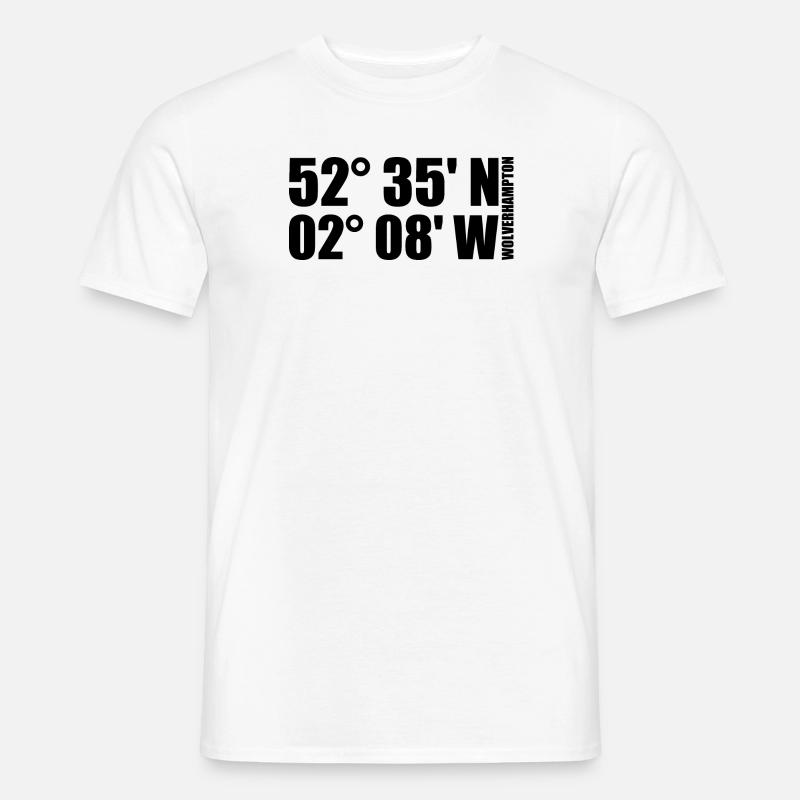 Coordonnées de Wolverhampton - T-shirt homme - blanc