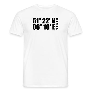 Coordenadas Venlo - Camiseta hombre - blanco - delante - AI Model Male 178 dark (178cm)