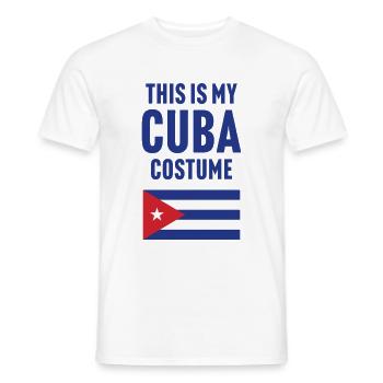 C’est mon costume de Cuba - T-shirt homme - blanc - Devant - AI Model Male 178 dark (178cm)