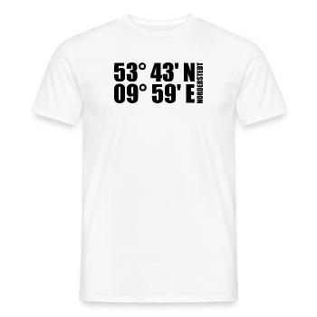 Coordonnées Norderstedt - T-shirt homme - blanc - Devant - AI Model Male 178 dark (178cm)