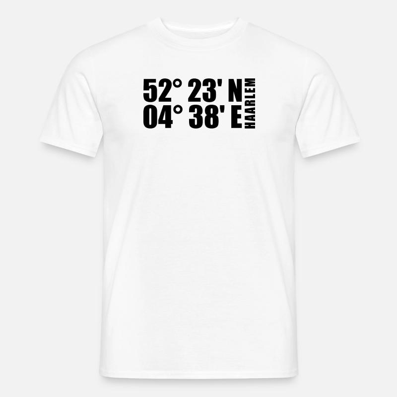 Haarlem coordinates - Men’s T-shirt - white