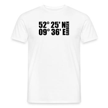 Coordonnées garbsen - T-shirt homme - blanc - Devant - AI Model Male 178 dark (178cm)