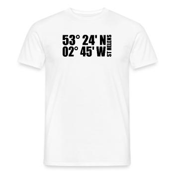 Coordonnées de St Helens - T-shirt homme - blanc - Devant - AI Model Male 178 dark (178cm)