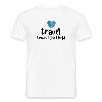 Travel Around The World - Männer T-Shirt - Weiß - Vorne - AI Model Male 178 dark (178cm)