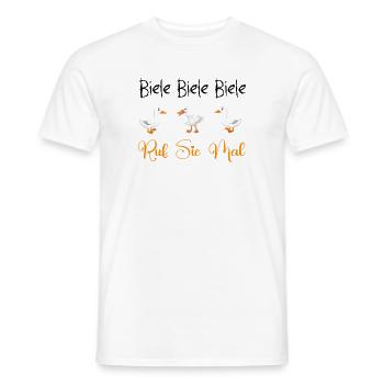 Biele Biele Biele Ruf Sie Mal - Männer T-Shirt - Weiß - Vorne - AI Model Male 178 dark (178cm)