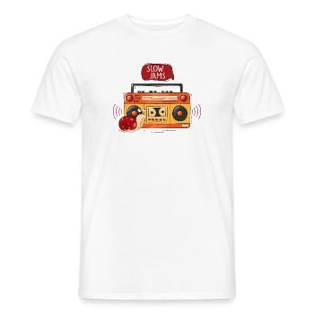 Schnecke und Musik - Männer T-Shirt - Weiß - Vorne - AI Model Male 178 dark (178cm)