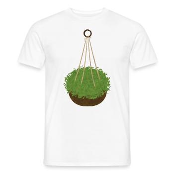 Plante Panier Suspendu Plante d’Intérieur Macramé Idée cadeau - T-shirt homme - blanc - Devant - AI Model Male 178 dark (178cm)