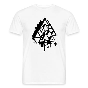 un triangle graffiti - T-shirt homme - blanc - Devant - AI Model Male 178 dark (178cm)