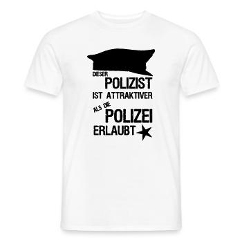 Attraktivster Polizist Polizei, Sprüche,Geschenk - Männer T-Shirt - Weiß - Vorne - AI Model Male 178 dark (178cm)