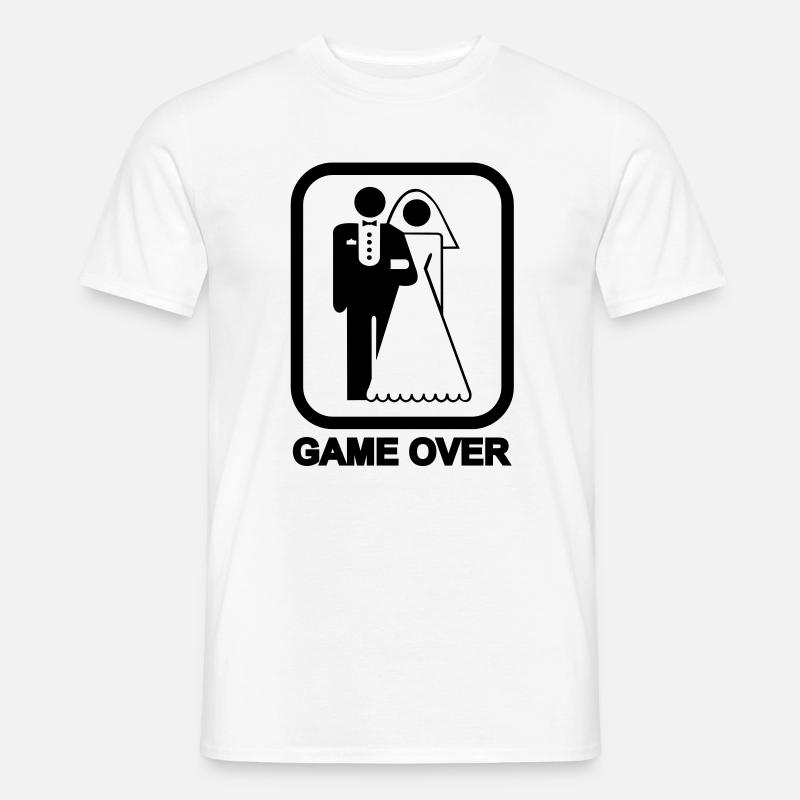 Game Over - Männer T-Shirt - Weiß
