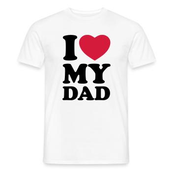 I love my dad - J'aime mon papa - T-shirt homme - blanc - Devant - AI Model Male 178 dark (178cm)