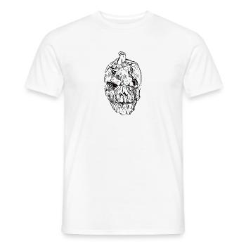 Monster scary pumpkin head - Men's T-Shirt - white - Front - AI Model Male 178 dark (178cm)