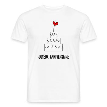 ALLES GUTE ZUM GEBURTSTAG. JAHRESTAG. ALLES GUTE ZUM GEBURTSTAG. - Männer T-Shirt - Weiß - Vorne - AI Model Male 178 dark (178cm)