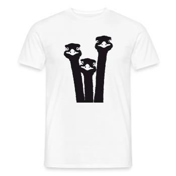 Nandu, Straußenkopf, Emu, Strauß - Männer T-Shirt - Weiß - Vorne - AI Model Male 178 dark (178cm)