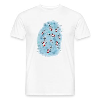 Étang de carpes koï au Japon - T-shirt homme - blanc - Devant - AI Model Male 178 dark (178cm)