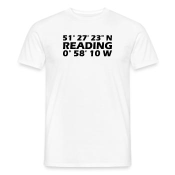 Reading Koordinaten - Männer T-Shirt - Weiß - Vorne - AI Model Male 178 dark (178cm)