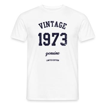 Vintage 1973 Well Aged Original Parts - Men's T-Shirt - white - Front - AI Model Male 178 dark (178cm)