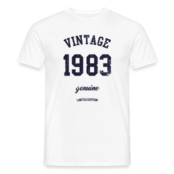 Vintage 1983 Well Aged Print - Men's T-Shirt - white - Front - AI Model Male 178 dark (178cm)