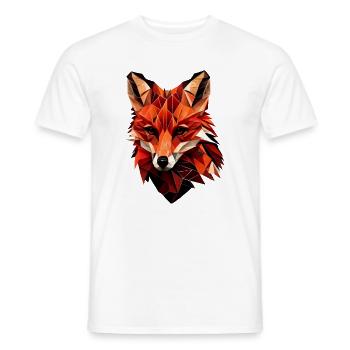 Stylized fox, Geometric - Men's T-Shirt - white - Front - AI Model Male 178 dark (178cm)