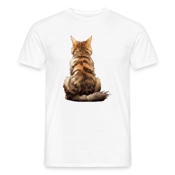 American Bobtail Cat - Men's T-Shirt - white - Front - AI Model Male 178 dark (178cm)