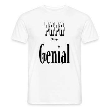 Papa Trop Génial Père - T-shirt homme - blanc - Devant - AI Model Male 178 dark (178cm)