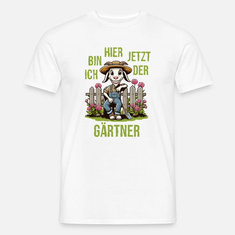 Den Bock zum Gärtner machen - Männer T-Shirt - Weiß