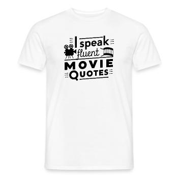 Cinema Lover Saying Minimalist Silhouette - Men's T-Shirt - white - Front - AI Model Male 178 dark (178cm)