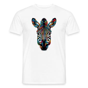 Zebra - Männer T-Shirt - Weiß - Vorne - AI Model Male 178 dark (178cm)