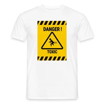 Danger toxic - Men's T-Shirt - white - Front - AI Model Male 178 dark (178cm)