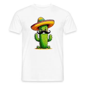 Cactus - T-shirt homme - blanc - Devant - AI Model Male 178 dark (178cm)