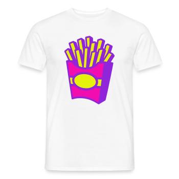 Pommes Pop-Art - Männer T-Shirt - Weiß - Vorne - AI Model Male 178 dark (178cm)