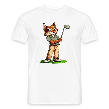 Luchse Golf / Golfspieler Luchs - Männer T-Shirt - Weiß - Vorne - AI Model Male 178 dark (178cm)