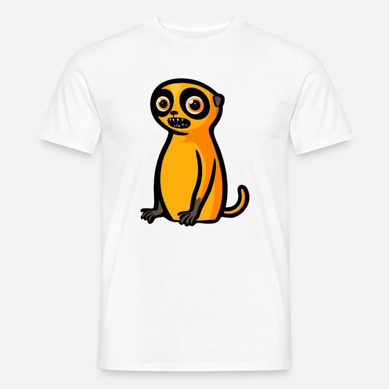 Erdmännchen Halloween Comic Lustig - Männer T-Shirt - Weiß