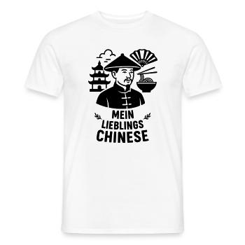 mein lieblings chinese - Männer T-Shirt - Weiß - Vorne - AI Model Male 178 dark (178cm)
