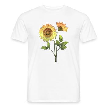 Fleur - T-shirt homme - blanc - Devant - AI Model Male 178 dark (178cm)