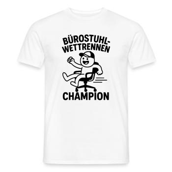bürostuhl wettrennen champion - Männer T-Shirt - Weiß - Vorne - AI Model Male 178 dark (178cm)