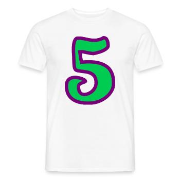 5. JUBILÄUM. 5 JAHRE. 5. JUBILÄUM - Männer T-Shirt - Weiß - Vorne - AI Model Male 178 dark (178cm)