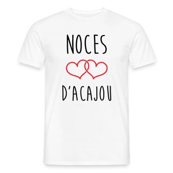 Mahagoni-Hochzeit 27 Jahre - Männer T-Shirt - Weiß - Vorne - AI Model Male 178 dark (178cm)