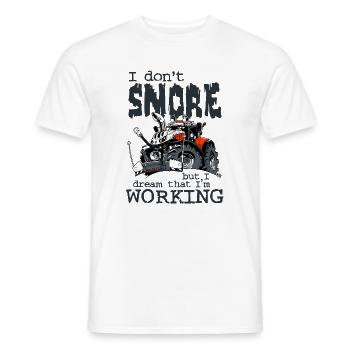 1477_I_dont_Snore-TRACTOR - Men's T-Shirt - white - Front - AI Model Male 178 dark (178cm)
