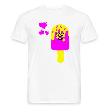 Eis Eiscreme - Men's T-Shirt - white - Front - AI Model Male 178 dark (178cm)