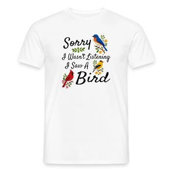 Passion Birds Humor Gift Ornithology - Men's T-Shirt - white - Front - AI Model Male 178 dark (178cm)