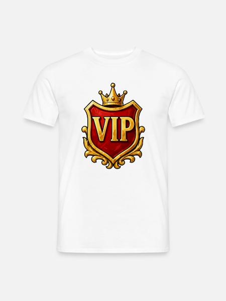 VIP Wappen Krone Emblem - Männer T-Shirt - Weiß
