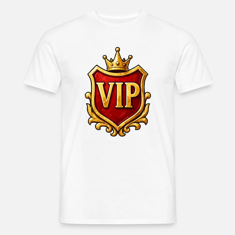 VIP Wappen Krone Emblem - Männer T-Shirt - Weiß