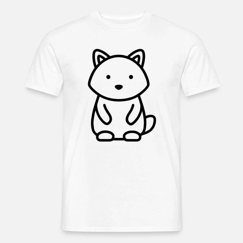 Waschbär - Männer T-Shirt - Weiß